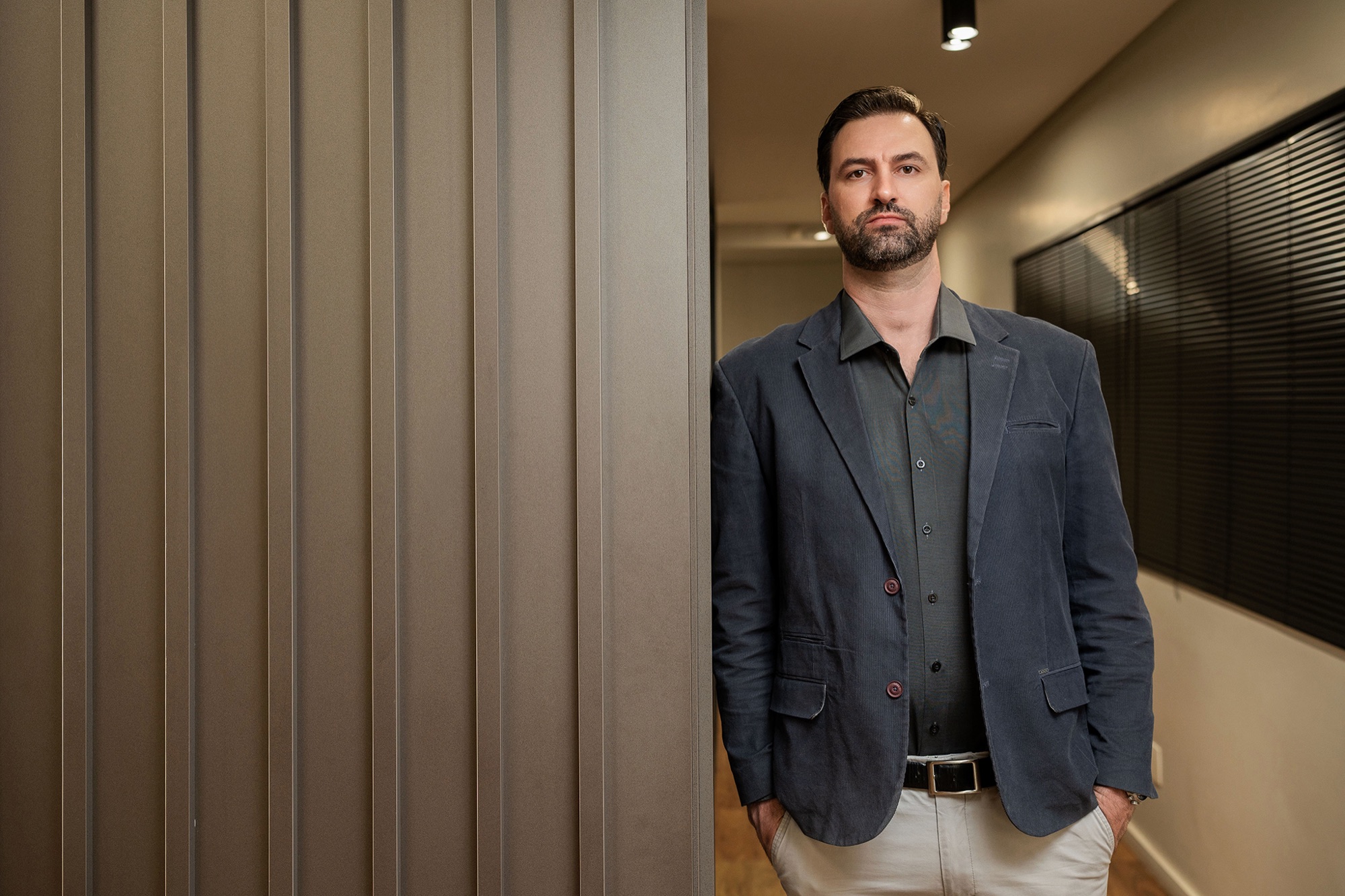 Fernando Dall'Agnol na sede da Forthe Imobiliária, em Cascavel