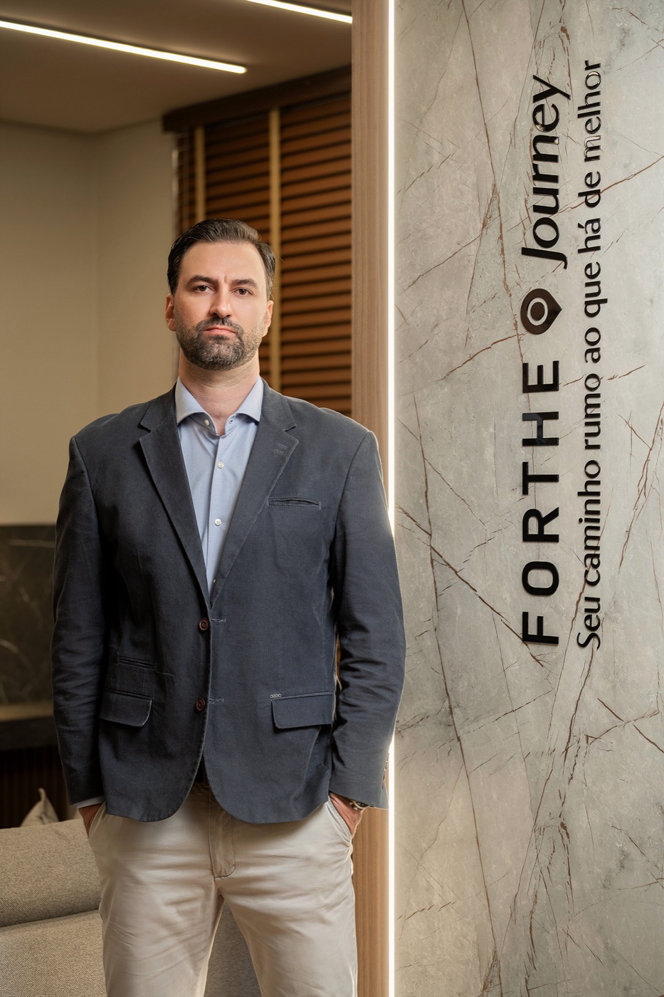 Fernando Dall'Agnol na sede da Forthe Imobiliária, em Cascavel